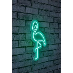 Decoratiune luminoasa LED, Flamingo, Benzi flexibile de neon, DC 12 V, Verde imagine