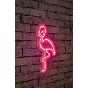 Decoratiune luminoasa LED, Flamingo, Benzi flexibile de neon, DC 12 V, Roz imagine
