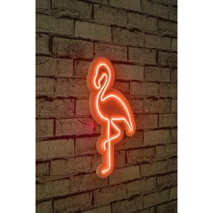 Decoratiune luminoasa LED, Flamingo, Benzi flexibile de neon, DC 12 V, Rosu imagine