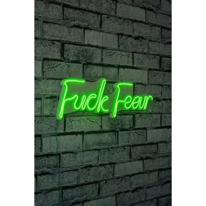 Decoratiune luminoasa LED, Fuck Fear, Benzi flexibile de neon, DC 12 V, Verde imagine