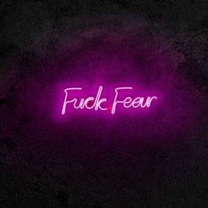 Decoratiune luminoasa LED, Fuck Fear, Benzi flexibile de neon, DC 12 V, Roz imagine