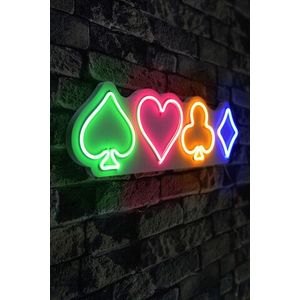 Decoratiune luminoasa LED, Gambler, Benzi flexibile de neon, DC 12 V, Multicolor imagine