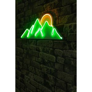 Decoratiune luminoasa LED, Mountain, Benzi flexibile de neon, DC 12 V, Verde galben imagine