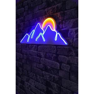 Decoratiune luminoasa LED, Mountain, Benzi flexibile de neon, DC 12 V, Albastru/Galben imagine