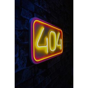 Decoratiune luminoasa LED, 404 Not Found, Benzi flexibile de neon, DC 12 V, Roșu / galben imagine