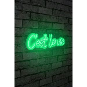 Decoratiune luminoasa LED, C'est La Vie, Benzi flexibile de neon, DC 12 V, Verde imagine