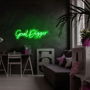 Decoratiune luminoasa LED, Goal Digger, Benzi flexibile de neon, DC 12 V, Verde imagine