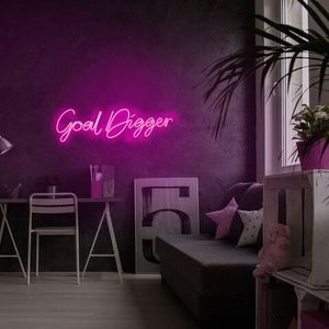 Decoratiune luminoasa LED, Goal Digger, Benzi flexibile de neon, DC 12 V, Roz imagine