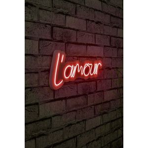 Decoratiune luminoasa LED, L'amour, Benzi flexibile de neon, DC 12 V, Rosu imagine