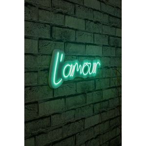 Decoratiune luminoasa LED, L'amour, Benzi flexibile de neon, DC 12 V, Albastru imagine