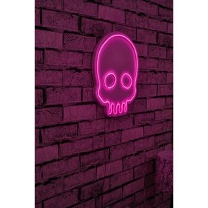 Decoratiune luminoasa LED, Skull, Benzi flexibile de neon, DC 12 V, Roz imagine