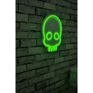 Decoratiune luminoasa LED, Skull, Benzi flexibile de neon, DC 12 V, Verde imagine