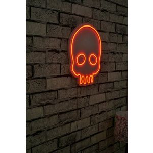 Decoratiune luminoasa LED, Skull, Benzi flexibile de neon, DC 12 V, Rosu imagine