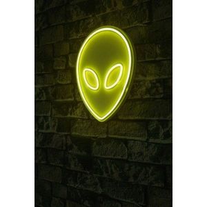 Decoratiune luminoasa LED, Alien, Benzi flexibile de neon, DC 12 V, Galben imagine