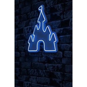 Decoratiune luminoasa LED, Castle, Benzi flexibile de neon, DC 12 V, Albastru imagine