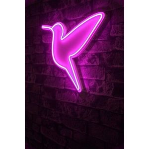 Decoratiune luminoasa LED, Little Bird, Benzi flexibile de neon, DC 12 V, Roz imagine