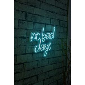 Decoratiune luminoasa LED, No Bad Days, Benzi flexibile de neon, DC 12 V, Albastru imagine