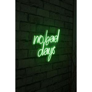 Decoratiune luminoasa LED, No Bad Days, Benzi flexibile de neon, DC 12 V, Verde imagine