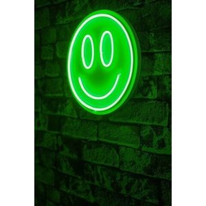 Decoratiune luminoasa LED, Smiley, Benzi flexibile de neon, DC 12 V, Verde imagine