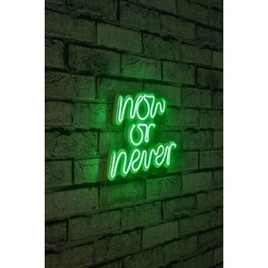 Decoratiune luminoasa LED, Now or Never, Benzi flexibile de neon, DC 12 V, Verde imagine