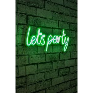 Decoratiune luminoasa LED, Lets Party, Benzi flexibile de neon, DC 12 V, Verde imagine