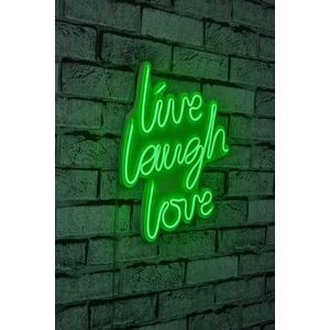 Decoratiune luminoasa LED, Live Laugh Love, Benzi flexibile de neon, DC 12 V, Verde imagine