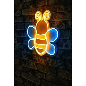 Decoratiune luminoasa LED, Maya The Bee, Benzi flexibile de neon, DC 12 V, Albastru/Galben imagine
