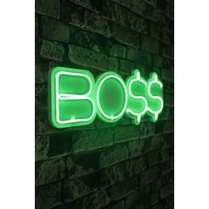 Decoratiune luminoasa LED, BOSS, Benzi flexibile de neon, DC 12 V, Verde imagine