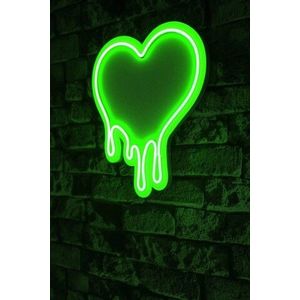 Decoratiune luminoasa LED, Melting Heart, Benzi flexibile de neon, DC 12 V, Verde imagine