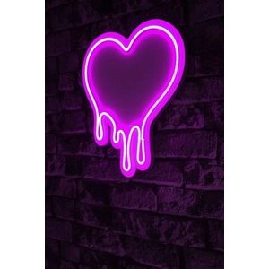Decoratiune luminoasa LED, Melting Heart, Benzi flexibile de neon, DC 12 V, Roz imagine
