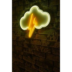Decoratiune luminoasa LED, Thunder Storm, Benzi flexibile de neon, DC 12 V, Alb / Galben imagine