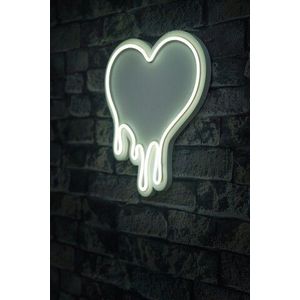 Decoratiune luminoasa LED, Melting Heart, Benzi flexibile de neon, DC 12 V, Alb imagine
