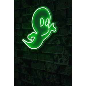 Decoratiune luminoasa LED, Casper The Friendly Ghost, Benzi flexibile de neon, DC 12 V, Verde imagine