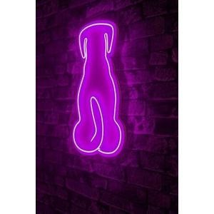 Decoratiune luminoasa LED, Doggy, Benzi flexibile de neon, DC 12 V, Roz imagine
