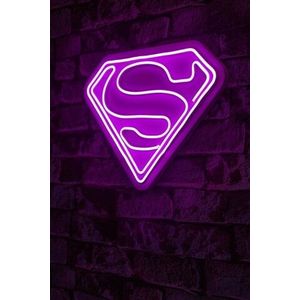 Decoratiune luminoasa LED, Superman, Benzi flexibile de neon, DC 12 V, Roz imagine