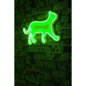 Decoratiune luminoasa LED, Kitty the Cat, Benzi flexibile de neon, DC 12 V, Verde imagine