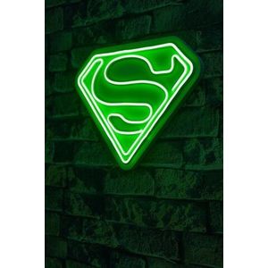 Decoratiune luminoasa LED, Superman, Benzi flexibile de neon, DC 12 V, Verde imagine