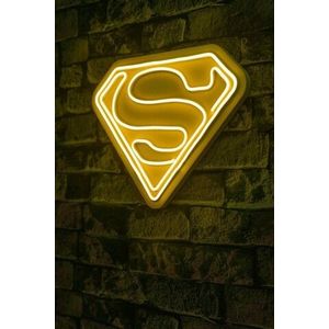 Decoratiune luminoasa LED, Superman, Benzi flexibile de neon, DC 12 V, Galben imagine