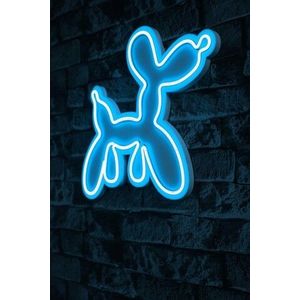 Decoratiune luminoasa LED, Balloon Dog, Benzi flexibile de neon, DC 12 V, Albastru imagine