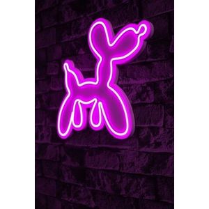 Decoratiune luminoasa LED, Balloon Dog, Benzi flexibile de neon, DC 12 V, Roz imagine