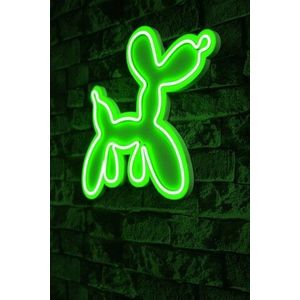 Decoratiune luminoasa LED, Balloon Dog, Benzi flexibile de neon, DC 12 V, Verde imagine