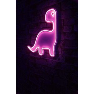 Decoratiune luminoasa LED, Dino the Dinosaur, Benzi flexibile de neon, DC 12 V, Roz imagine