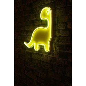 Decoratiune luminoasa LED, Dino the Dinosaur, Benzi flexibile de neon, DC 12 V, Galben imagine