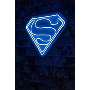 Decoratiune luminoasa LED, Superman, Benzi flexibile de neon, DC 12 V, Albastru imagine