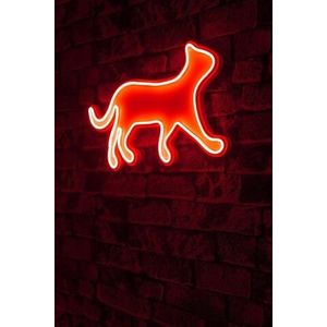 Decoratiune luminoasa LED, Kitty the Cat, Benzi flexibile de neon, DC 12 V, Rosu imagine