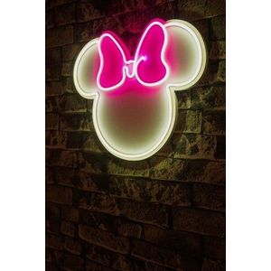 Decoratiune luminoasa LED, Sweet Mouse, Benzi flexibile de neon, DC 12 V, Alb/Roz imagine