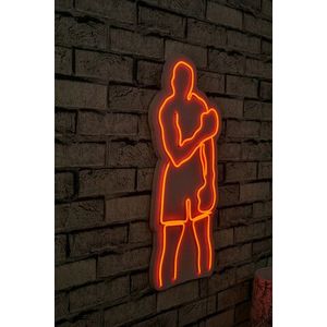Decoratiune luminoasa LED, Muhammed Ali, Benzi flexibile de neon, DC 12 V, Rosu imagine
