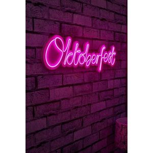 Decoratiune luminoasa LED, Oktoberfest, Benzi flexibile de neon, DC 12 V, Roz imagine