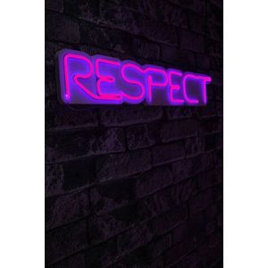 Decoratiune luminoasa LED, Respect, Benzi flexibile de neon, DC 12 V, Roz imagine