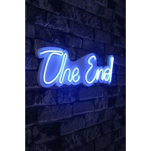 Decoratiune luminoasa LED, The End, Benzi flexibile de neon, DC 12 V, Albastru imagine